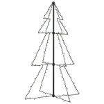 Vidaxl arbre de no�l c�ne 160 led d'int�rieur / d'ext�rieur 78x120 cm