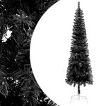 Vidaxl arbre de noël mince avec led noir 150 cm Vidaxl arbre de noël mince avec led noir 150 cm