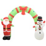 Vidaxl arche gonflable avec pre nol et bonhomme de neige led 223 cm