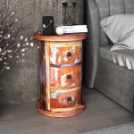 Vidaxl armoire avec 3 tiroirs bois de rcupration massif