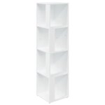 Vidaxl armoire d'angle blanc 33x33x132 cm agglomr