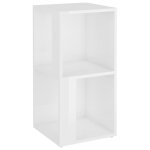 Vidaxl armoire d'angle blanc brillant 33x33x67 cm agglomr