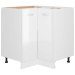 Vidaxl armoire d'angle blanc brillant 75, 5x75, 5x80, 5 cm agglomr
