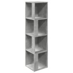 Vidaxl armoire d'angle gris bton 33x33x132 cm agglomr