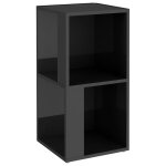 Vidaxl armoire d'angle gris brillant 33x33x67 cm agglomr