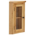 Vidaxl armoire d?angle murale 45x28x60 cm bois de chne massif