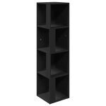 Vidaxl armoire d'angle noir 33x33x132 cm agglom�r�