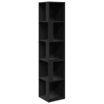 Vidaxl armoire d'angle noir 33x33x164, 5 cm agglomr