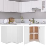Vidaxl armoire d'angle suspendue blanc 57x57x60 cm agglomr