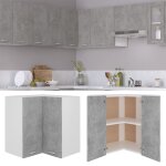 Vidaxl armoire d'angle suspendue gris bton 57x57x60 cm agglomr