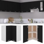 Vidaxl armoire d'angle suspendue noir 57x57x60 cm agglomr