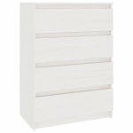 Vidaxl armoire d'appoint blanc 60x36x84 cm bois de pin massif