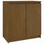 Vidaxl armoire d'appoint marron miel 60x36x65 cm bois de pin massif