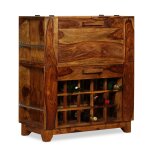 Vidaxl armoire de bar bois massif de sesham 85 x 40 x 95 cm