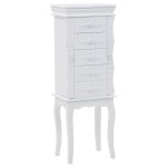 Vidaxl armoire  bijoux sur pieds blanc