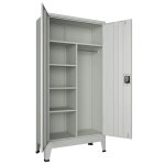 Vidaxl armoire de bureau avec 2 portes acier 90 x 40 x 180 cm gris