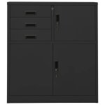 Vidaxl armoire de bureau anthracite 90x40x102 cm acier