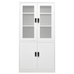 Vidaxl armoire de bureau blanc 90x40x180 cm acier