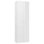 Vidaxl armoire de bureau blanc brillant 60x32x190 cm agglomr
