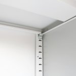 Vidaxl armoire de bureau avec porte coulissante mtal 90x40x90 cm gris