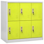 Vidaxl armoires � casiers 2 pcs gris clair et vert 90x45x92, 5 cm acier
