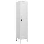 Vidaxl armoire  casiers blanc 35x46x180 cm acier