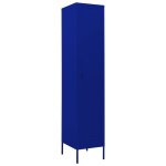 Vidaxl armoire � casiers bleu marine 35x46x180 cm acier
