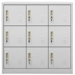 Vidaxl armoire � casiers gris clair 90x45x92, 5 cm acier