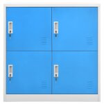 Vidaxl armoire � casiers gris clair et bleu 90x45x92, 5 cm acier