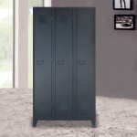 Vidaxl armoire  casiers mtal style industriel 90 x 45 x 180 cm