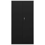 Vidaxl armoire  casiers noir 90x40x180 cm acier