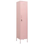 Vidaxl armoire  casiers rose 35x46x180 cm acier