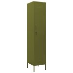Vidaxl armoire � casiers vert olive 35x46x180 cm acier
