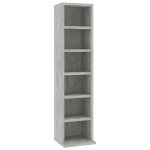 Vidaxl armoire � cd gris b�ton 21x20x88 cm agglom�r�