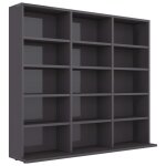 Vidaxl armoire  cd gris brillant 102x23x89, 5 cm agglomr