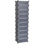 Vidaxl armoire � chaussures avec 10 compartiments noir