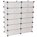 Vidaxl armoire  chaussures avec 12 compartiments blanc
