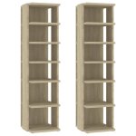 Vidaxl armoires  chaussures 2 pcs chne sonoma 25x27x102 cm