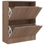 Vidaxl armoire à chaussures 2 portes chêne sonoma 59x24x74cm aggloméré Vidaxl armoire à chaussures 2 portes chêne sonoma 59x24x74cm aggloméré