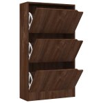 Vidaxl armoire chaussures 3 portes chne marron 59x24x105 cm agglomr