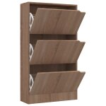 Vidaxl armoire chaussures 3 portes chêne sonoma 59x24x105 cm aggloméré Vidaxl armoire chaussures 3 portes chêne sonoma 59x24x105 cm aggloméré