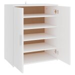 Vidaxl armoire  chaussures blanc 60x35x70 cm agglomr