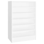 Vidaxl armoire � chaussures blanc 60x35x92 cm agglom�r�