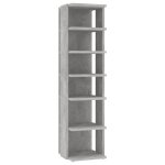Vidaxl armoire � chaussures gris b�ton 25x27x102 cm agglom�r�