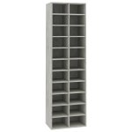 Vidaxl armoire � chaussures gris b�ton 54x34x183 cm agglom�r�