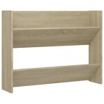 Vidaxl armoire � chaussures murale ch�ne sonoma 80x18x60 cm agglom�r�