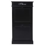 Vidaxl armoire  chaussures noir 50 x 28 x 98 cm bois de paulownia