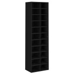 Vidaxl armoire  chaussures noir 54 x 34 x 183 cm agglomr