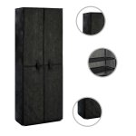 Vidaxl armoire  chaussures noir 60x30x166 cm tissu
