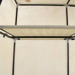 Vidaxl armoire avec compartiments et barres crème 150x45x175 cm tissu Vidaxl armoire avec compartiments et barres crème 150x45x175 cm tissu